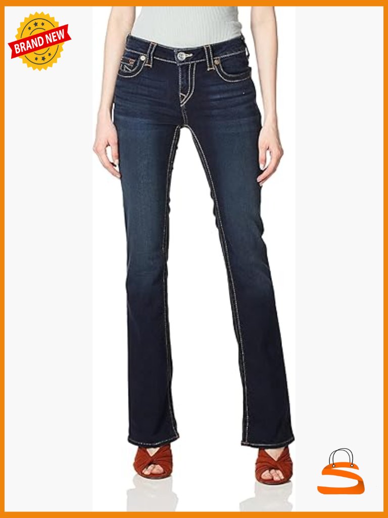 Mid Rise Bootcut Jeans Premium Stretch Denim 335 Inseam
